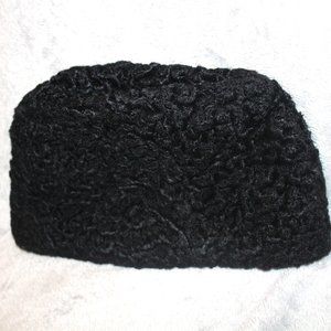 Biltmore Vintage Black Persian Lamb Fur Cossack style Hat
